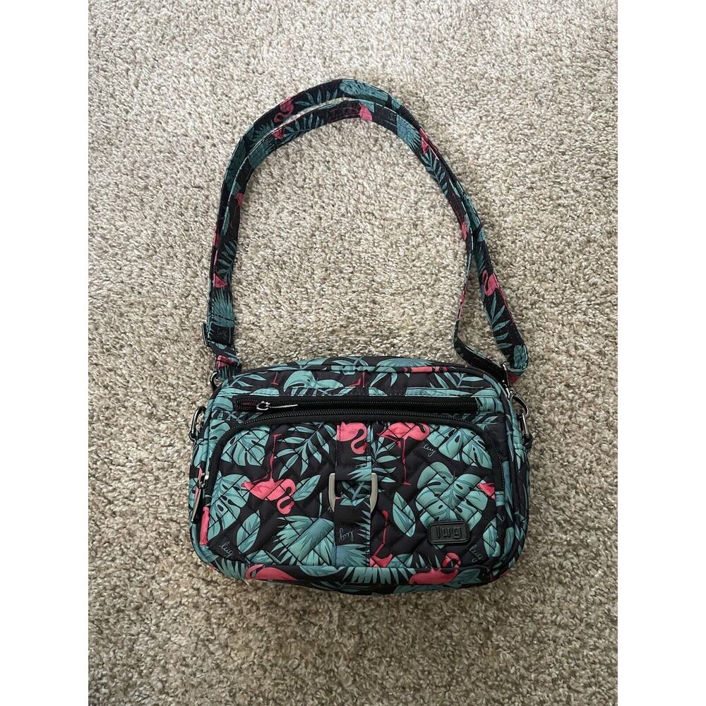 LUG Quilted Flamingo Crossbody Bag